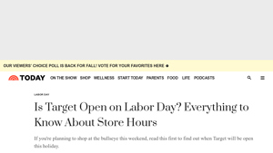 Target - Holiday Hours Guide
