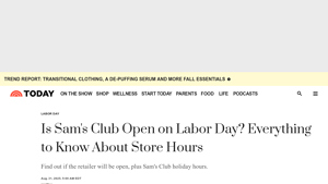 Sam's Club - Labor Day Hours