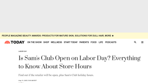 Sam's Club - Labor Day Hours
