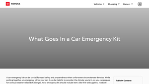 Toyota - Essential Safety Kits