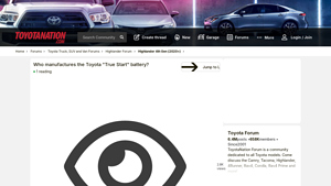 Toyota - True Start Battery