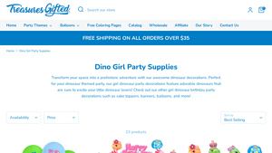 Treasures Gifted - Dino Girl Party Supplies