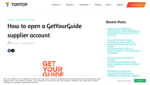 GetYourGuide - Supplier Account Setup
