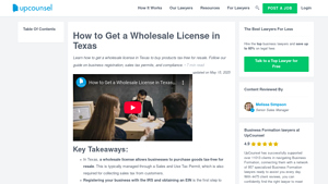 UpCounsel - Wholesale License in Texas