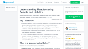 UpCounsel - Manufacturing Defects
