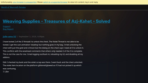 Blizzard - Weaving Supplies Issue