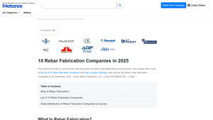 Metoree - Rebar Fabrication Solutions