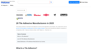 Metoree - Tile Adhesive Solutions