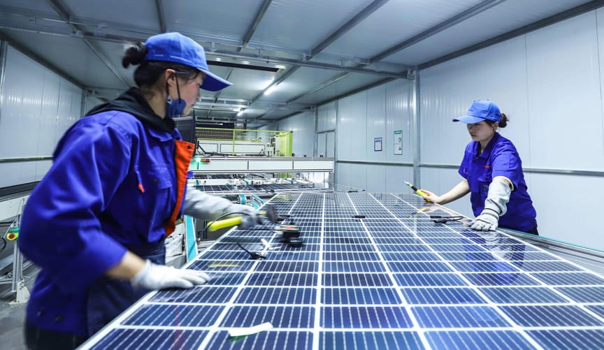 A stock image illustrating us solar module manufacturers concepts