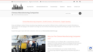 US Marketing Management - Chinese Manufacturing Database