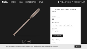 Victus - ALT13 Torpedo Pro Reserve Wood Bat