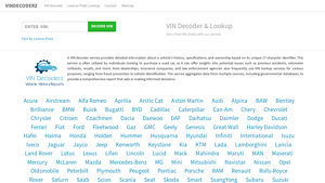 Vindecoderz - VIN Decoder Service