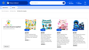 Walmart - Birthday Party Supplies