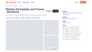 Wanderlog - Art Supplies and Framing