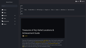 Warcraft Tavern - Treasures of Azj-Kahet Guide