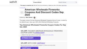 American Wholesale Fireworks - Discount Codes