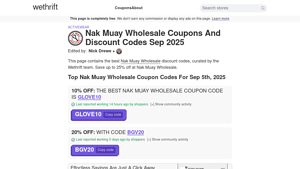 Nak Muay - Discount Codes