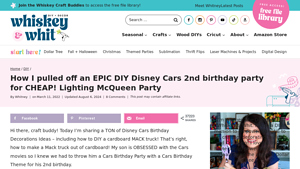 Whiskey and Whit - Disney Cars Birthday Decorations