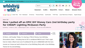 Whiskey and Whit - Disney Cars Birthday Decorations