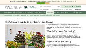White Flower Farm - Essential Container Gardening Supplies