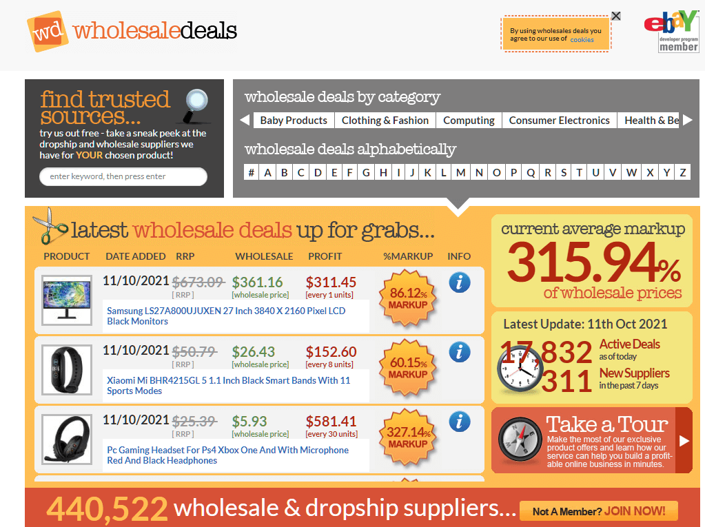 A stock image illustrating wholesale vendors for small business concepts