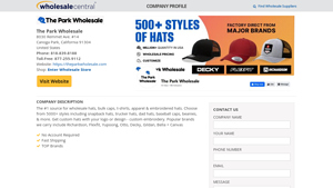 The Park Wholesale - Wholesale Hats & Apparel