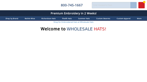 Wholesale Hats - Custom Embroidered Headwear