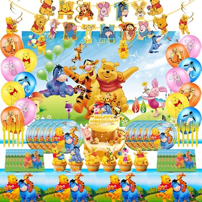 A stock image illustrating winnie the pooh birthday supplies concepts