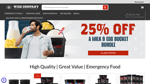 Wise Food Storage - 4-Week Patriot Emergency Food Supply