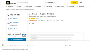 Yellow Pages - Religious Supplies