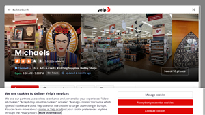 Yelp - Arts & Crafts Supplies