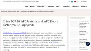 Zonle Doors - WPC Doors and Frames