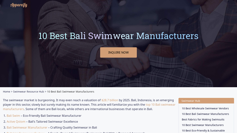 10 Best Bali Swimwear Manufacturers