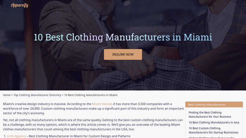 10 Best Clothing Manufacturers in Miami
