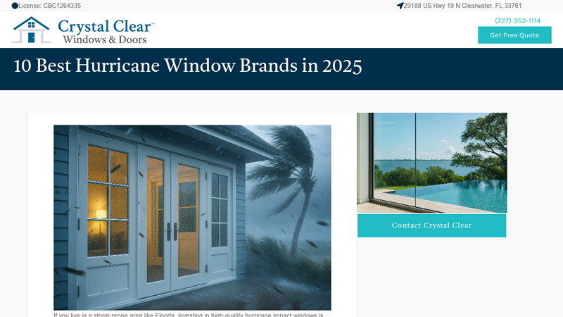 10 Best Hurricane Window Brands for Florida Homes in 2025