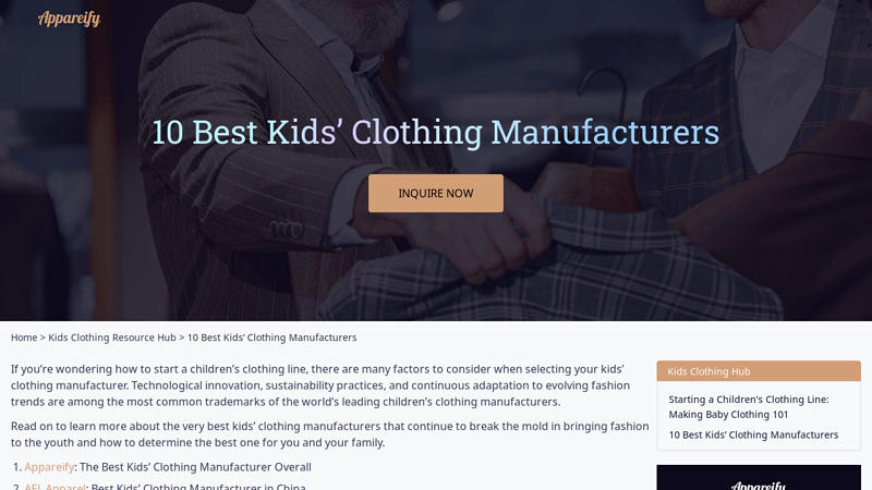10 Best Kids' Clothing Manufacturers