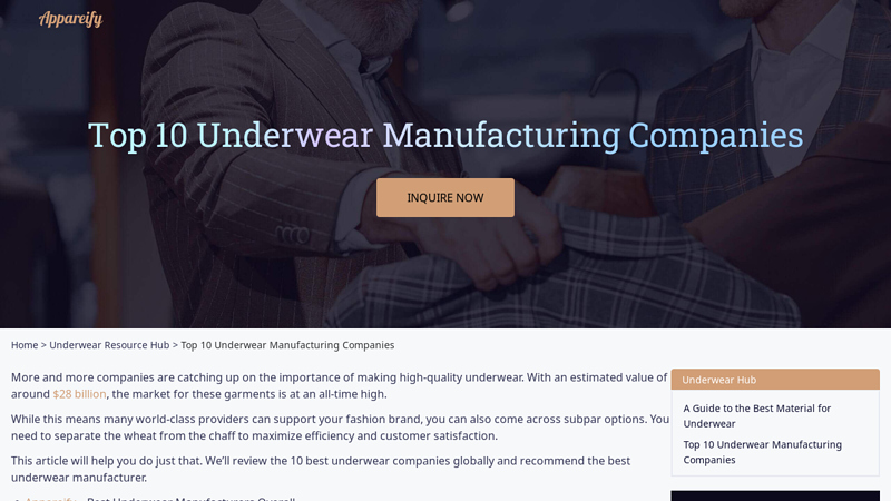 10 Best Underwear Manufacturers
