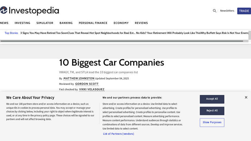 10 Biggest Car Companies