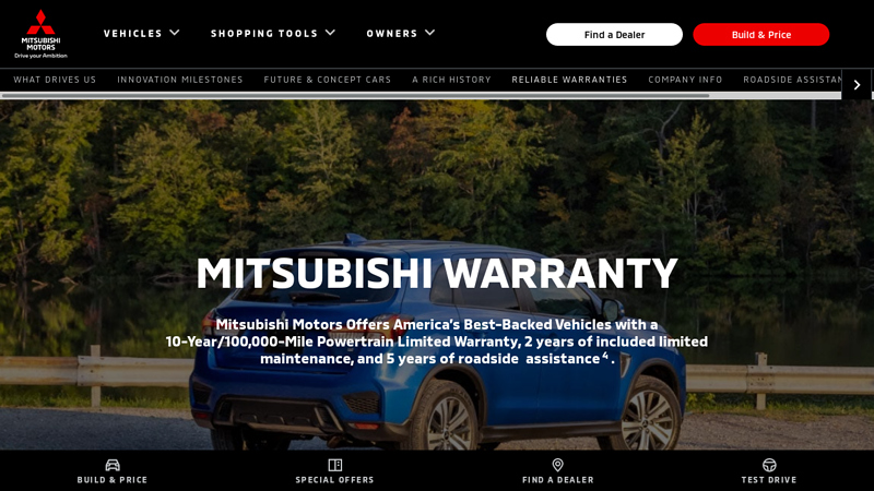 10 Years/ 100000 Mile Mitsubishi Warranty