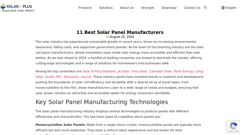 11 Best Solar Panel Manufacturers
