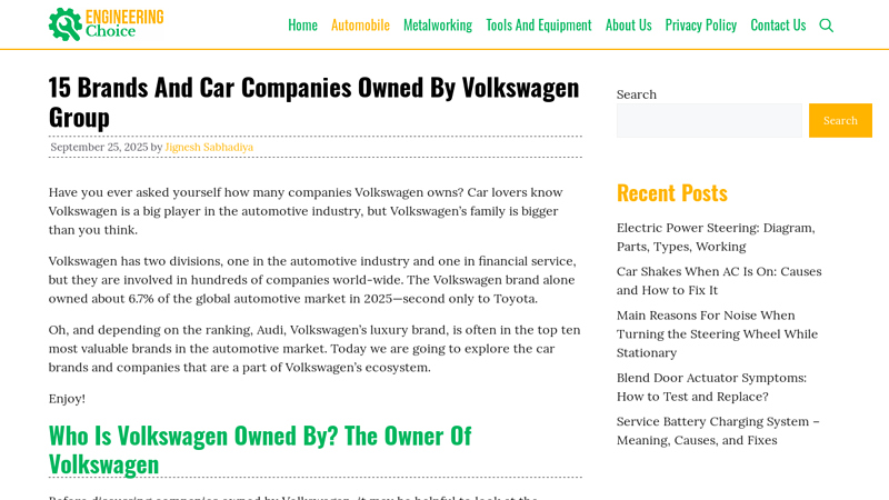15 Brands and Car Companies Owned by Volkswagen Group