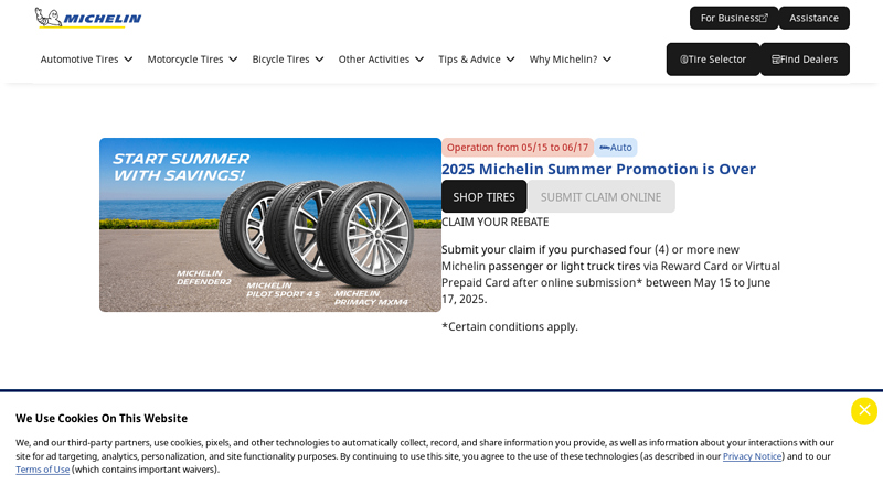 2025 Michelin Summer Promotion is Over