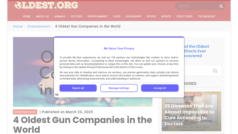 4 Oldest Gun Companies in the World