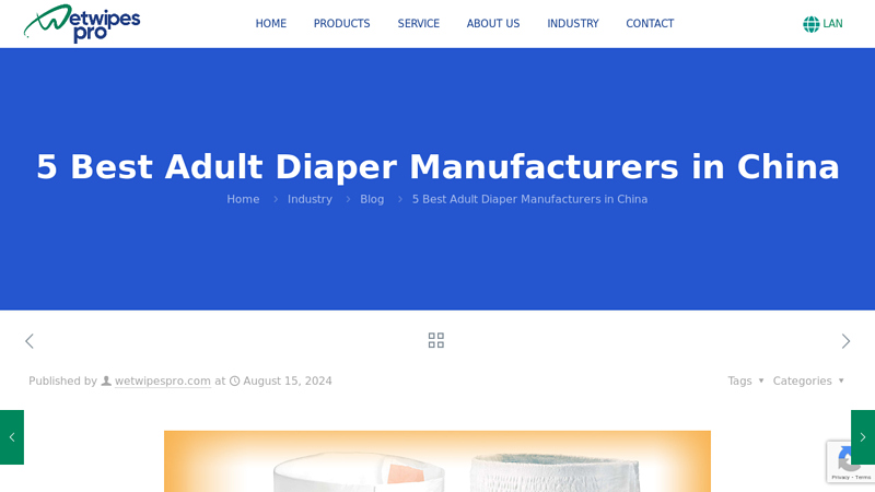 5 Best Adult Diaper Manufacturers in China