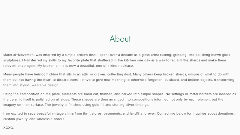 About Broken and Fine China Jewelry