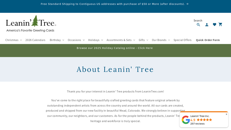 About Leanin' Tree