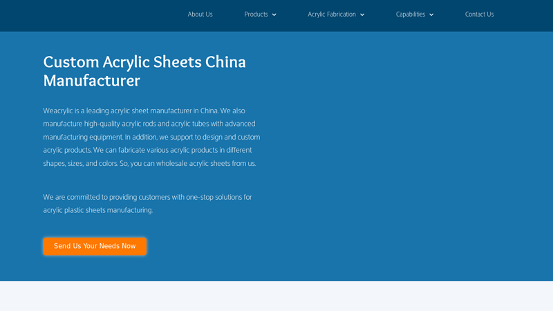 Acrylic Sheet China Manufacturer Custom Fabrication I Weacrylic