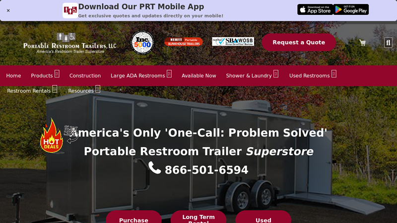 ADA Restroom & Shower Trailers by Portable Restroom Trailers