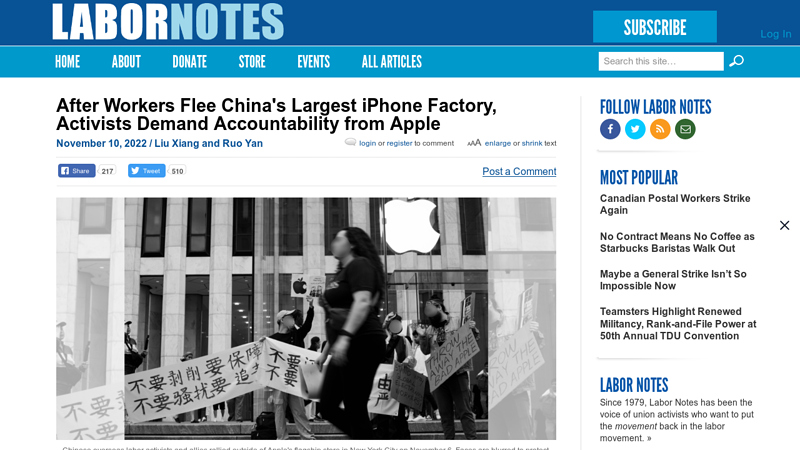 After Workers Flee China's Largest iPhone Factory, Activists ...