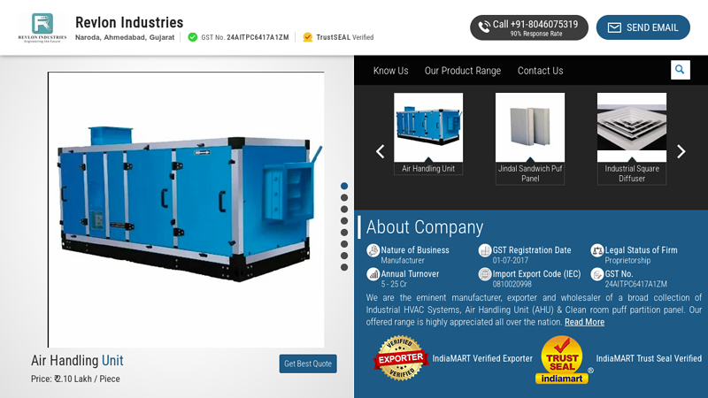 Air Handling Units and AHU And HVAC Cooling Coils Manufacturer ...